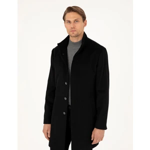 Pierre Cardin Erkek Siyah Slim Fit Palto 50291020-VR046