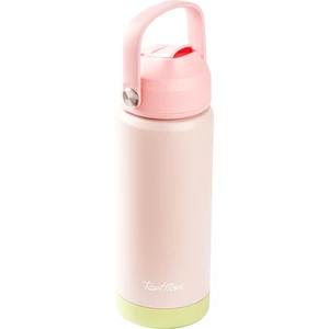 025- 01- AÇIK Pembe Tutamaçlı Paslanmaz Çelik Pipetli Termos 500ML