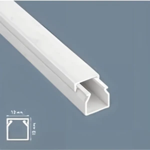 12*12 mm 2 Metre Kendinden Yapışkanlı Kablo Kanalı-Beyaz