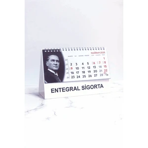 3 Adet Isim Baskılı 2025 Atatürk Masa Takvimi - Kişiye Özel Takvim (14X20 Cm)