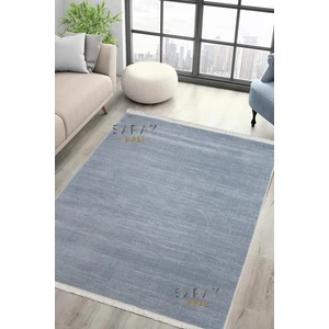 Parma Düz Mavi Model Dokuma Halı Kilim Yolluk Salon Halısı Modern Dokuma
