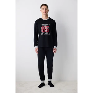 Champions Siyah Jogger Pantolon Pijama Takımı