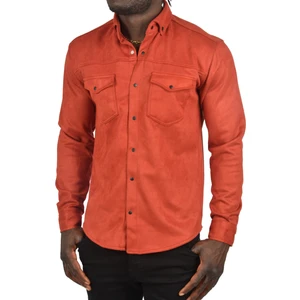 Kırışmayan Süet Kumaş Çıtçıtlı Cepli Slim Fit Mevsimlik Gömlek 2302329