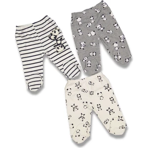 Nurcan Bebe Çizgili Panda Üçlü Tek Alt