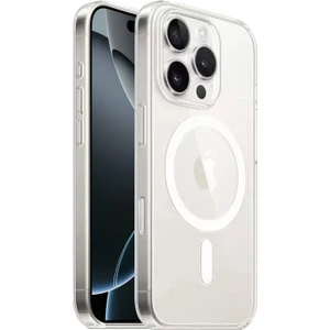 Apple iPhone 16 Pro Kılıf Şeffaf Kristal Magsafe Altı Açık Sert Pc Premium Kapak