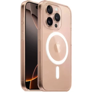 Apple iPhone 16 Pro Max Kılıf Şeffaf Kristal Magsafe Altı Açık Sert Pc Premium Kapak