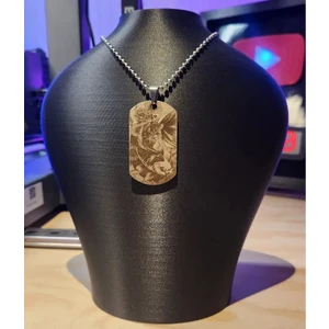 Dlc 3d Design 19  cm  Takı Büstü Dekoratif Takı Organizer Manken Standı Mücevher Kolye Tasarım Sergi