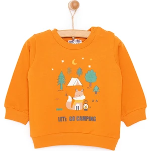 HelloBaby Basic Az Şardonlu Kamp Temalı Sweatshirt Erkek Bebek