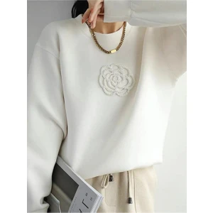 Pulli Collection Patchwork Uzun Kollu Günlük Sweat