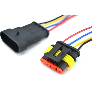 Süper Seal Elektrik Soketi 1 Takım 4 Pin 4 Kablolu Su Geçirmez Konnektör