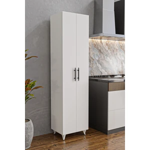 AE-3085 Selen Çok Amaçlı Dolap Beyaz 7 Raflı, 2 Kapaklı Mutfak Dolabı Kiler Dolabı Banyo Dolabı