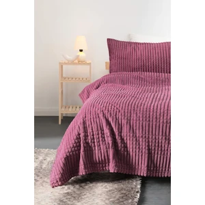 Merinos Modern Line 2 Parça Tek Kişilik Battaniye Seti - Mor