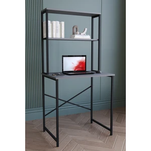 Metal Çalışma Masası  Raflı Kitaplık Çok Amaçlı Ofis Masa Antrasit