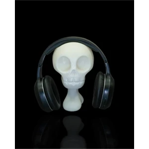 Gamer Kulaklık Standı Skull / Kuru Kafa Sıkıştırmalı  Beyaz