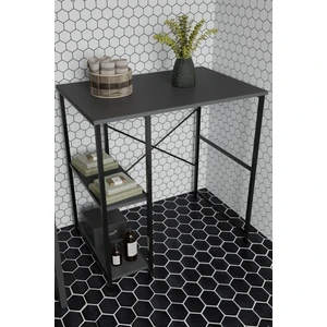 Çamaşır Makinası Dolabı Çamaşır Makinası Üstü Düzenleyici 2 Raflı Antrasit