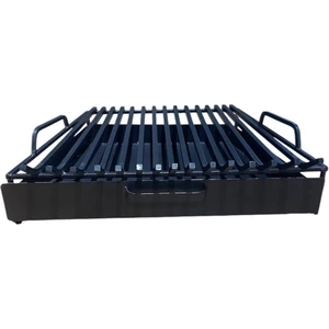 Şömine Aksesuarcısı Demir Izgara  Çekmeceli Şömine Izgarası  68 Cm. x 47 Cm. x 44 cm 15 Li Izgara Kızaklı