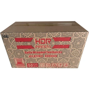 Burpak Jelatinli / Poşetli Ahşap Kürdan - 400 Adetlik 50 Paket