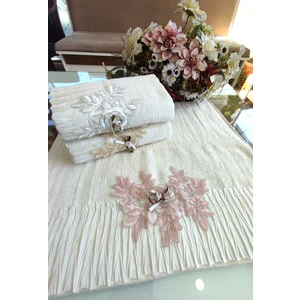 Z&N Style Çeyizlik 50X90 Cm. Piliseli Özel Kadife Doku El&yüz  Lüks Havlu Seti A.z.h. (3.lü Set)