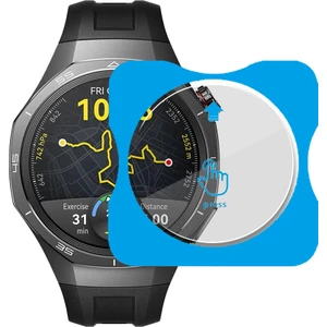 Huawei Watch Gt5 Pro 46MM Uyumlu Kolay Takılabilir Takma Aparatlı Temperli Cam Ekran Koruyucu