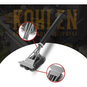 Mangal Izgara Barbekü Temizleme Fırçası Kazıyıcı - 41 cm Dayanıklı Sap 360° Temizlik