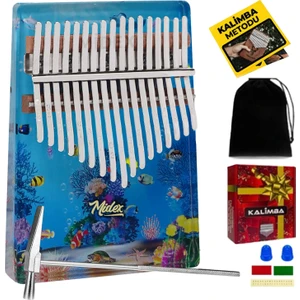 KLX-640 Okyanus Cam Kalimba 17 Tuşlu Full Set