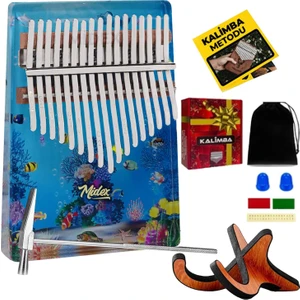 KLX-640-PAK Okyanus Cam Kalimba 17 Tuşlu Full Set