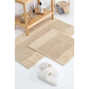 İva Home Tufting %100 Natural Pamuk 2li Banyo Paspas Takımı - Viz