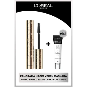 L'oréal Paris Panorama Hacim Veren Maskara Siyah + Prime Lab Matte Mini