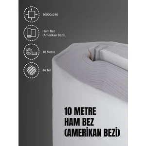 %100 Pamuk 46 Tel Amerikan Bezi Ham Bez Punch Kumaş - Beyaz 1000x