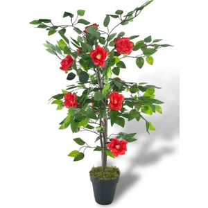 Yapay Ağaç Kırmızı Nilüfer Ağacı 90 cm
