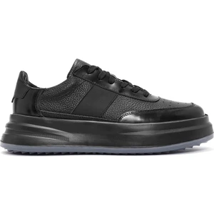 Erkek Siyah Bağcıklı Deri Sneaker 24Wfd611214