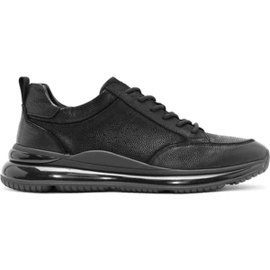 Erkek Siyah Bağcıklı Nubuk Deri Sneaker 24Wfd6923V3