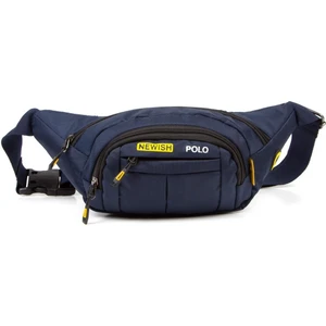Erkek Lacivert Impertex Kumaş Kulaklık Çıkışlı Bel ve Omuz Çantası newpolo201