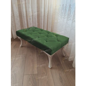 Kapitoneli Ayak Ucu Kapı Önü Antre Bench Puf 90 cm