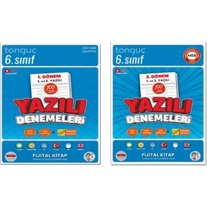 Tonguç Akademi 6. Sınıf Yazılı Denemeleri 1. Dönem - 2. Dönem 1 ve 2. Yazılı 2 Kitap