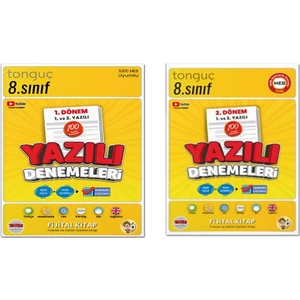 Tonguç Akademi 8. Sınıf Yazılı Denemeleri 1. Dönem - 2. Dönem 1 ve 2. Yazılı 2 Kitap