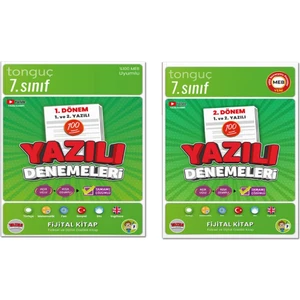Tonguç Akademi 7. Sınıf Yazılı Denemeleri 1. Dönem - 2. Dönem 1 ve 2. Yazılı 2 Kitap