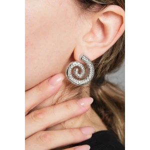 Gümüş Kaplama Snail Küpe Döngü Desen