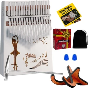 KLX-540-PAK Beyaz Kalimba 17 Tuşlu Full Set