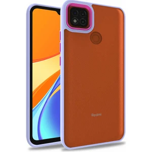 Xiaomi Redmi 9c Kılıf Kamera Çıkıntılı Arkası Şeffaf Köşeleri Parlak Renkli Işlemeli Flora Kapak