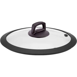 30 cm Silikon Kenarlı Cam Kapak ve Kulp (DİKKAT TENCERE YOKTUR)