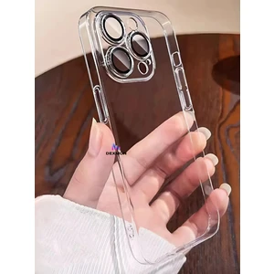 iPhone 16 Pro Max Kılıf Sararmaz Sert Şeffaf Lens ve Hoparlör Toz Korumalı Ultra Ince