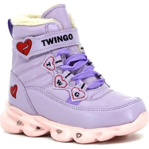 Trendyshose TW-009065 Bebe Kız Çocuk Termal Kürklü Işıklı Garantili Bot