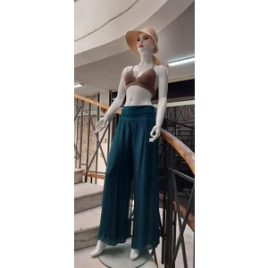 Italyan Korsajlı Astarlı Ipek Wes Pantolon