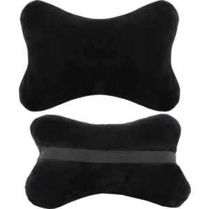 1Araba 1Ev 2'li Set Baskısız Tüm Araçlarla Uyumlu Ortopedik Oto Boyun Yastığı