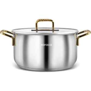 Maçka İndüksiyon Tabanlı Çelik Tencere 22 cm Gold