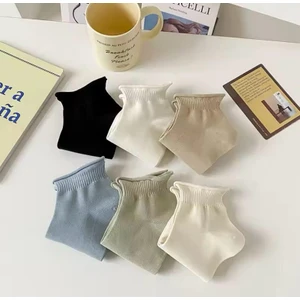 Karayel Çorap Kıvrık Modelli Kısa Konç Kadın Çorap 6'çift