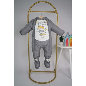 Miniko Kids Erkek Içi Pamuk Çift Fermuarlı Patikli Astronot