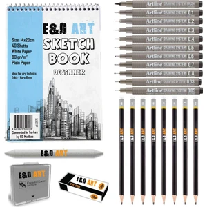 E&D Art Sanatsal Eskiz ÇİZİM SETİ (e&d art beginner + 8 dereceli