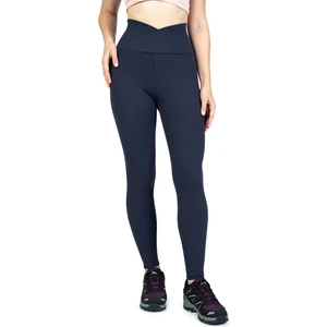 The Step Sports Fitilli Lacivert Çapraz Bel Detaylı Kışlık Içi Polarlı Termal Tayt